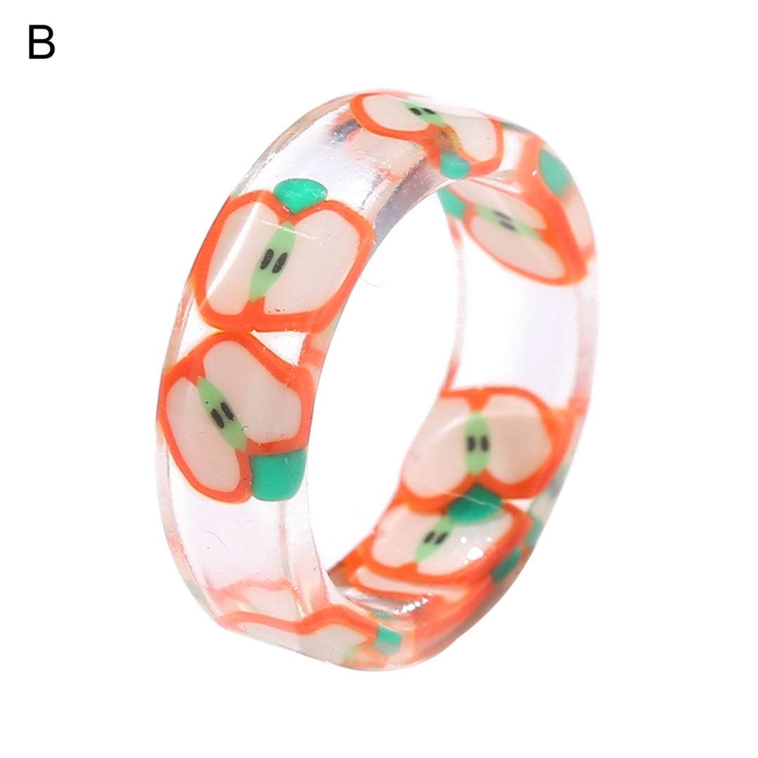 Women Ring Fruit Round Jewelry Lovely Fashion Appearance Finger Ring for Daily Wear Image 3