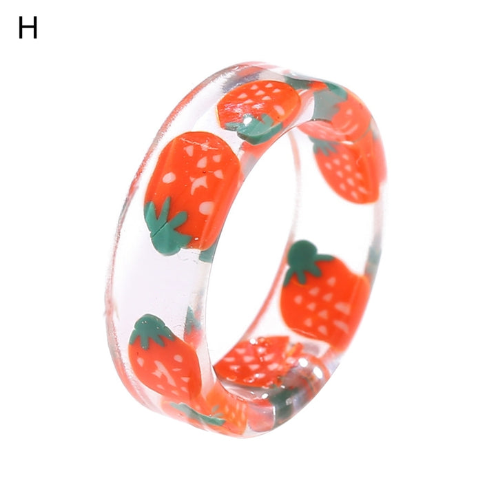 Women Ring Fruit Round Jewelry Lovely Fashion Appearance Finger Ring for Daily Wear Image 8