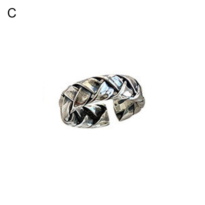 Open Ring Adjustable Creative Shape Plated Silver Fade-Resistant Open Ring Fashion Jewelry for Female Image 4