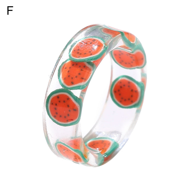 Women Ring Fruit Round Jewelry Lovely Fashion Appearance Finger Ring for Daily Wear Image 9