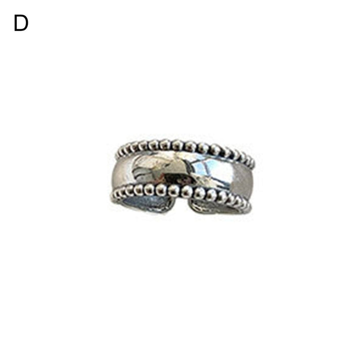 Open Ring Adjustable Creative Shape Plated Silver Fade-Resistant Open Ring Fashion Jewelry for Female Image 4