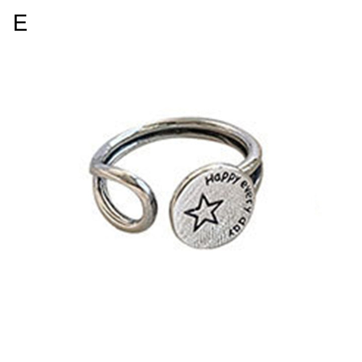 Open Ring Adjustable Creative Shape Plated Silver Fade-Resistant Open Ring Fashion Jewelry for Female Image 6