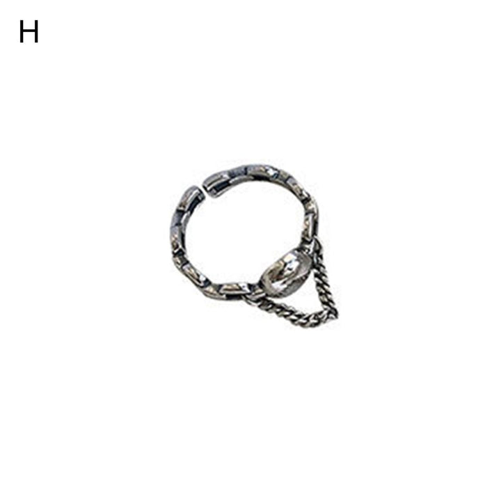 Open Ring Adjustable Creative Shape Plated Silver Fade-Resistant Open Ring Fashion Jewelry for Female Image 8