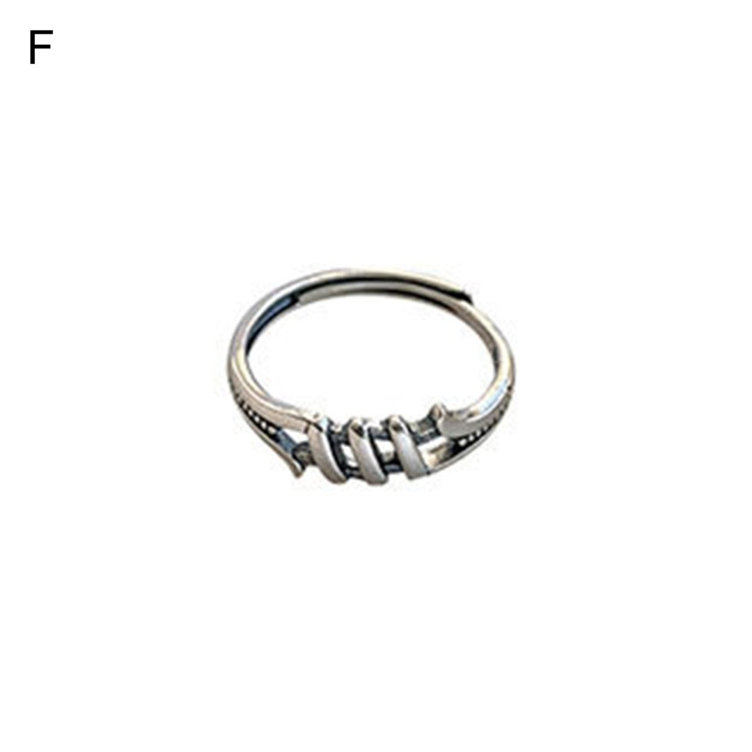 Open Ring Adjustable Creative Shape Plated Silver Fade-Resistant Open Ring Fashion Jewelry for Female Image 9