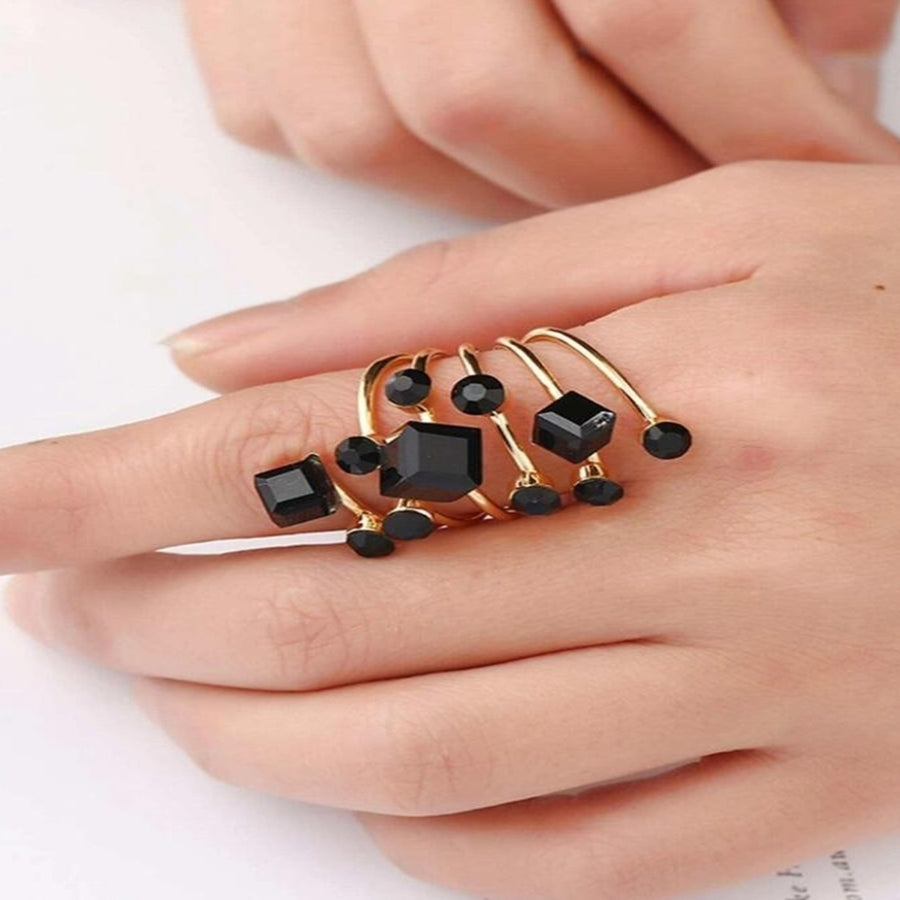 Adjustable Ring Exquisite Shiny Alloy Creative Design Imitation Pearl Ring for Engagement Image 1