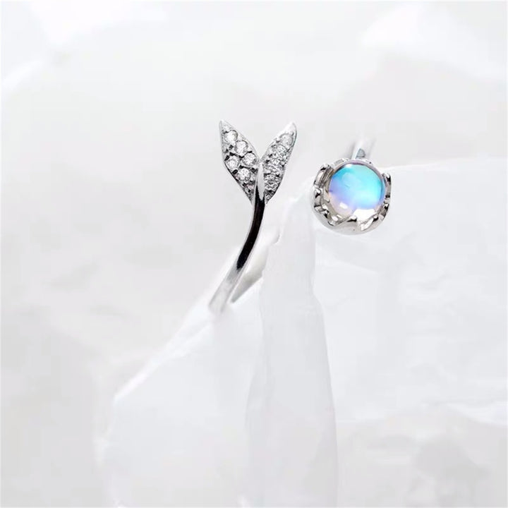 Women Ring Creative Shape Rust-proof Alloy Fashion Fish Tail Opening Ring for Girl Image 12