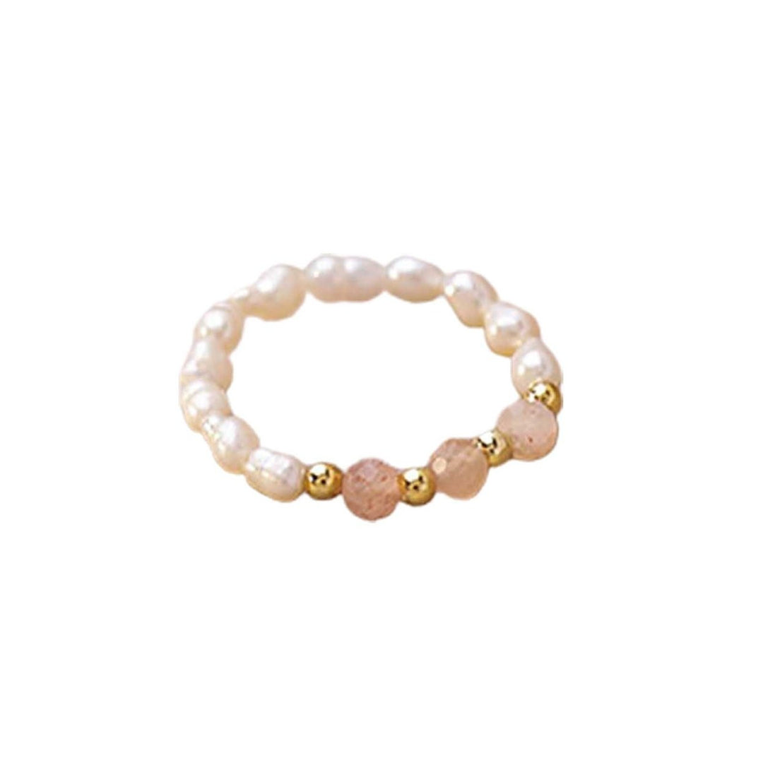 Simple Elegant Rope Women Ring Gift Multi Beaded Imitation Pearl Ring Jewelry Accessories Image 7