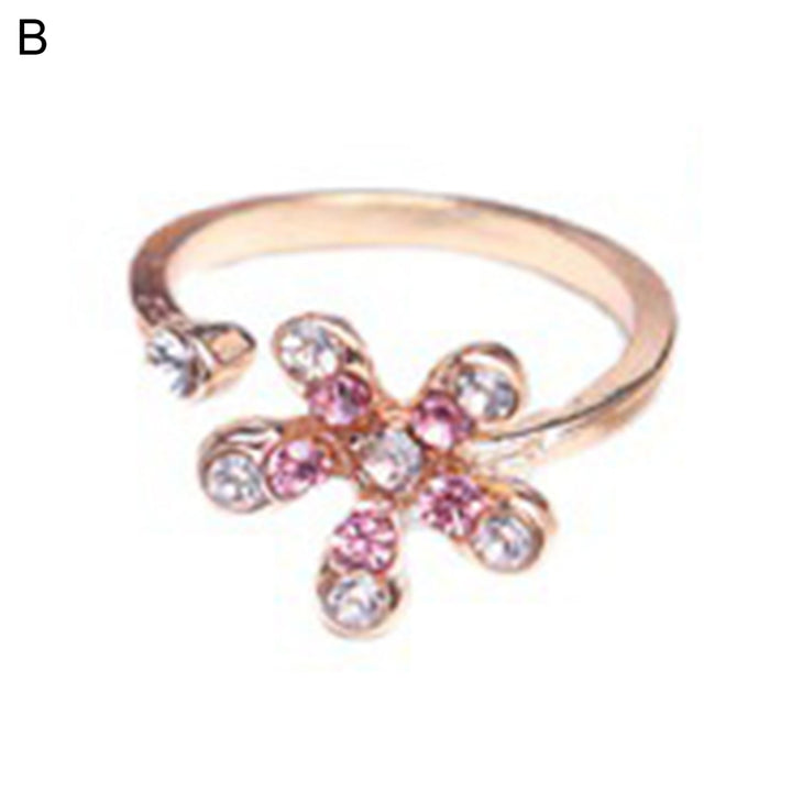 Finger Ring Exquisite Shape Rust-proof Alloy Women Sparkling Butterfly Ring Wedding Jewelry for Lady Image 3