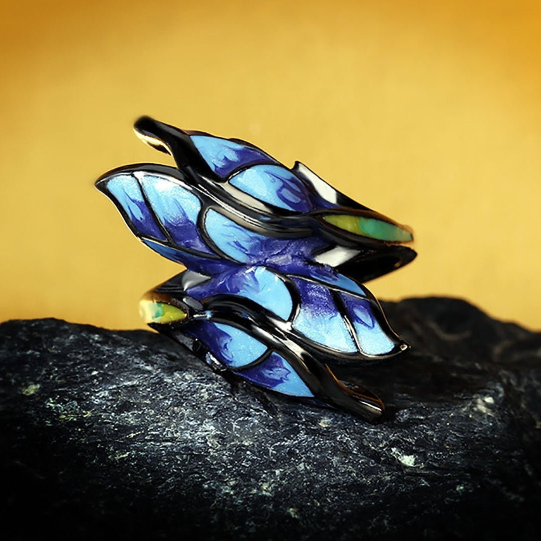 Decorative Good-Looking Female Ring Gift Elegant Mixed Color Butterflies Ring Jewelry Accessaries Image 3