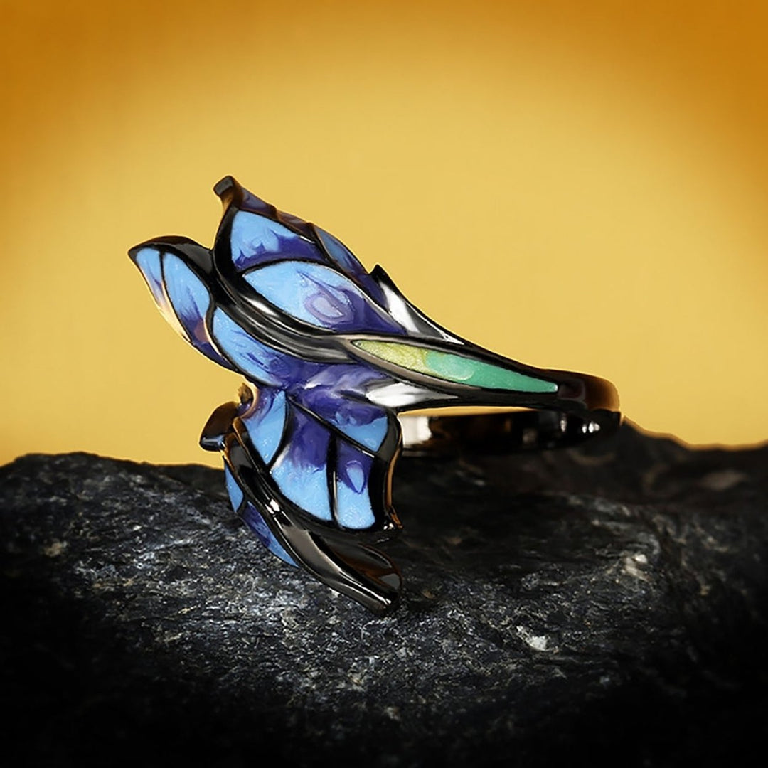 Decorative Good-Looking Female Ring Gift Elegant Mixed Color Butterflies Ring Jewelry Accessaries Image 6