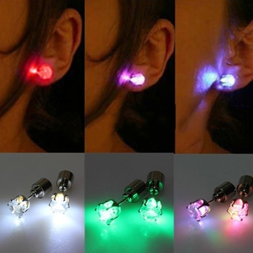 Light Up LED Rhinestone Earrings Stud Dance Party Accessories for Party/Xmas Image 1