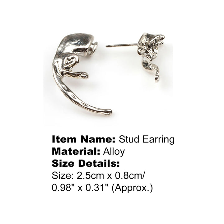 1 Pc Ear Stud Fox Shape Design Decorative Alloy Female Stud Earring for Birthday Party Image 8