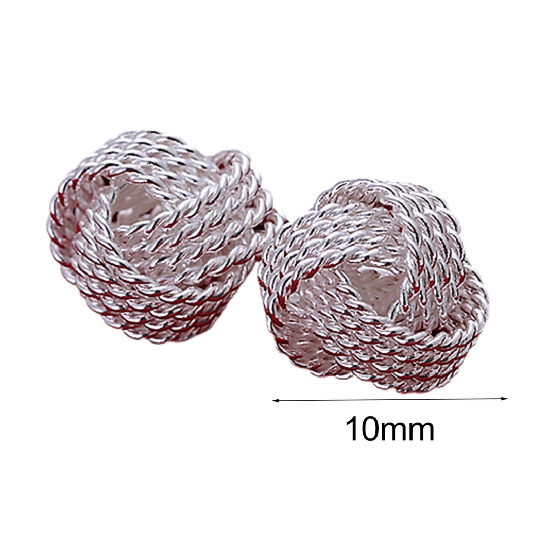 Ear Studs Mesh Ball Skin-friendly Alloy Elegant Ear Stud Set for Dating Image 4