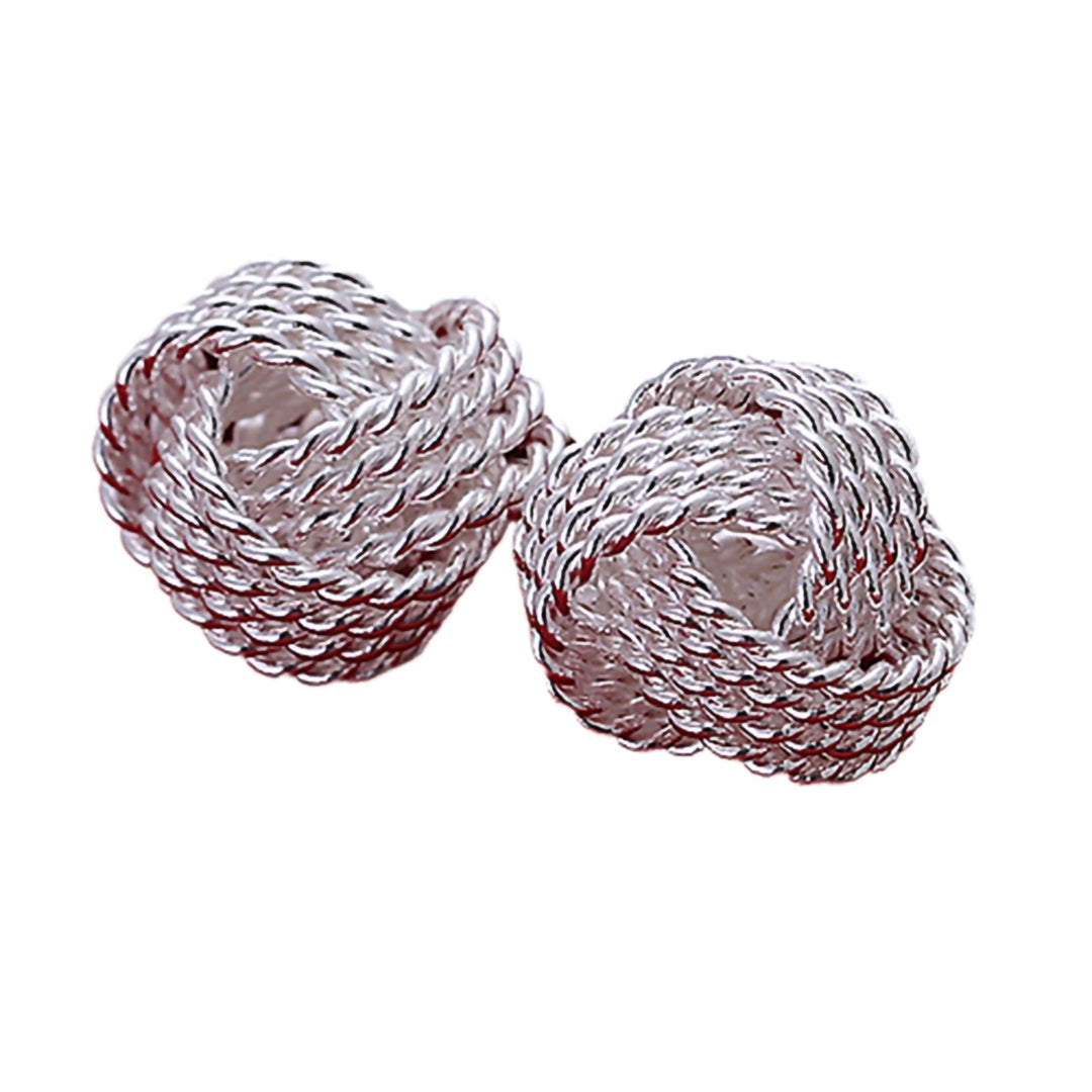 Ear Studs Mesh Ball Skin-friendly Alloy Elegant Ear Stud Set for Dating Image 7