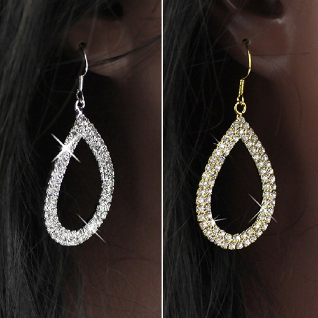 Hoop Earring Decorative Comfortable Exquisite Tear Drop Earrings for Festival Image 4