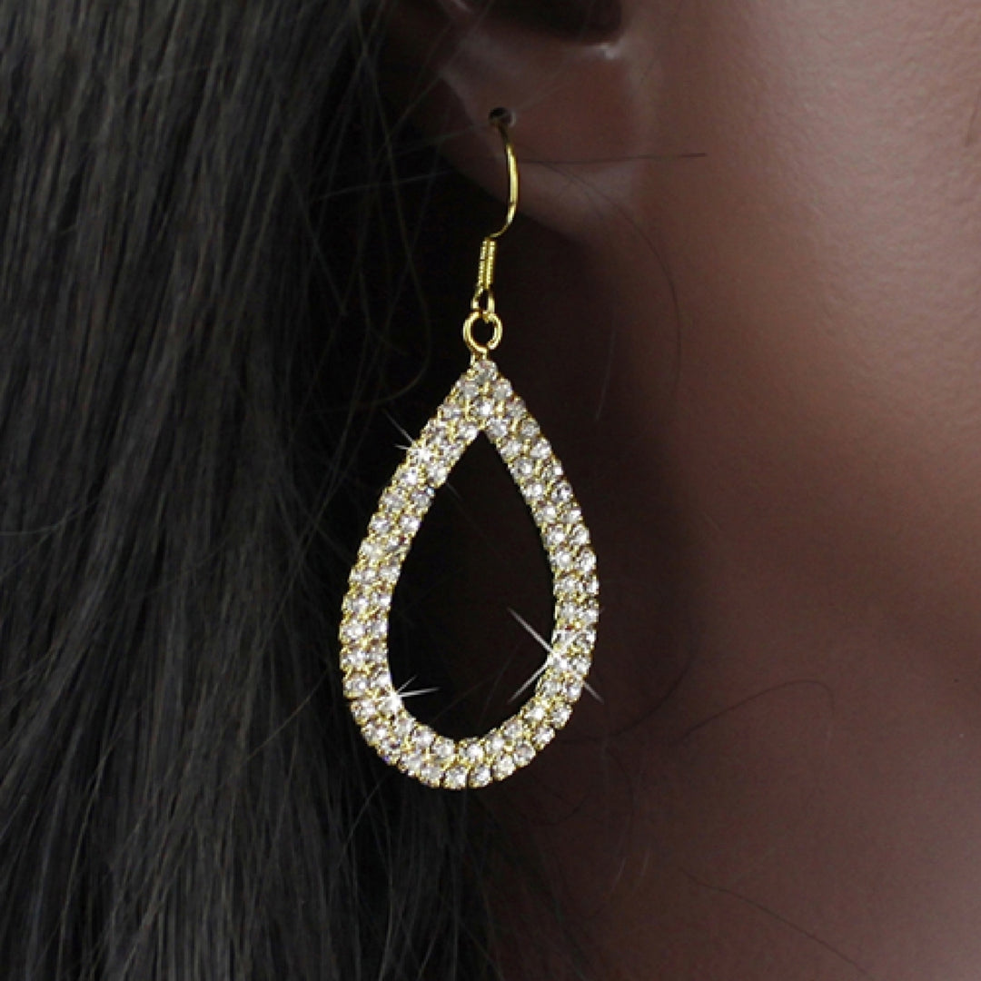 Hoop Earring Decorative Comfortable Exquisite Tear Drop Earrings for Festival Image 4