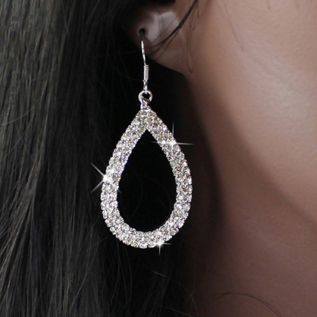 Hoop Earring Decorative Comfortable Exquisite Tear Drop Earrings for Festival Image 6