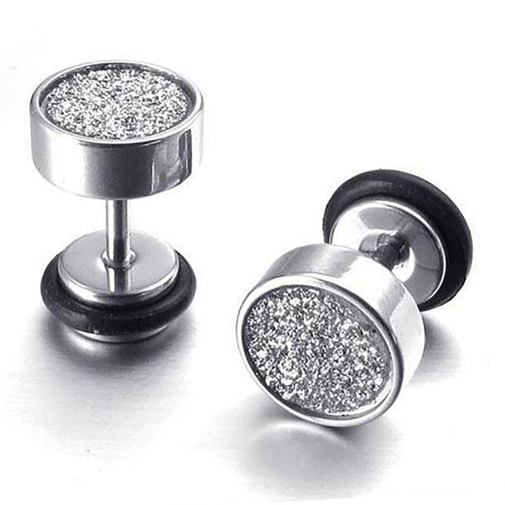 Ear Screw Stud Fashion Classic Round Punk Style Stud Earrings for Men Image 3