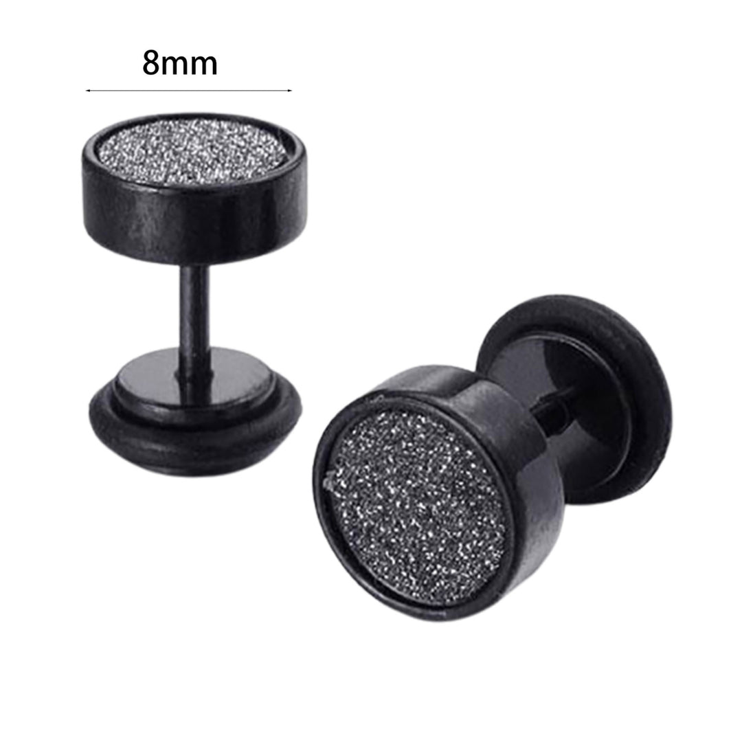 Ear Screw Stud Fashion Classic Round Punk Style Stud Earrings for Men Image 4