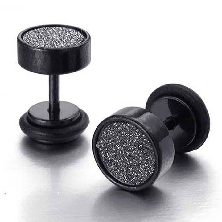 Ear Screw Stud Fashion Classic Round Punk Style Stud Earrings for Men Image 7