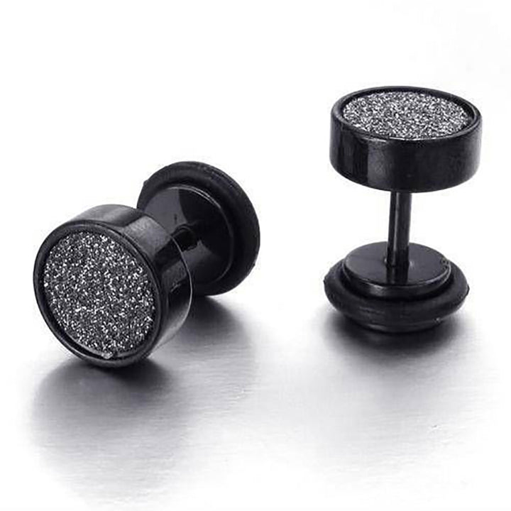 Ear Screw Stud Fashion Classic Round Punk Style Stud Earrings for Men Image 8