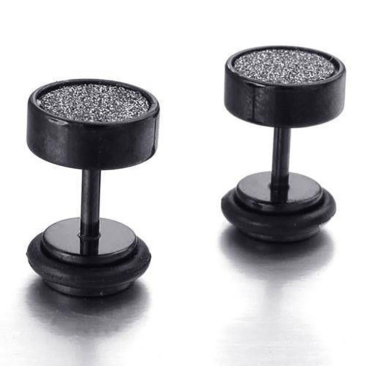 Ear Screw Stud Fashion Classic Round Punk Style Stud Earrings for Men Image 9