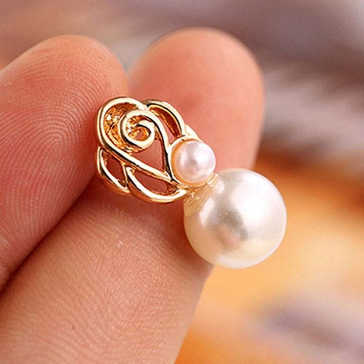 Fashion Women Faux Pearl Ear Studs Earrings Wedding Party Bride Ear Jewelry Image 4