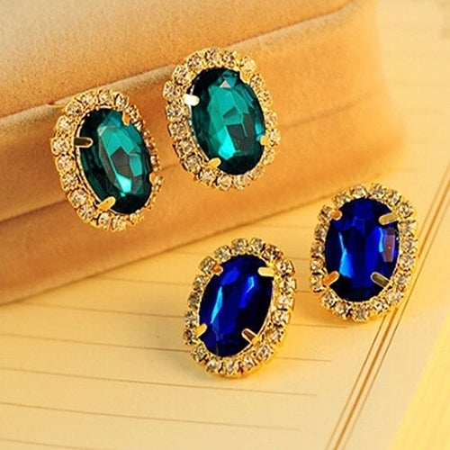 Fashion Women Rhinestone Ear Stud Earrings Eardrop Palace Style Jewelry Gift Image 4