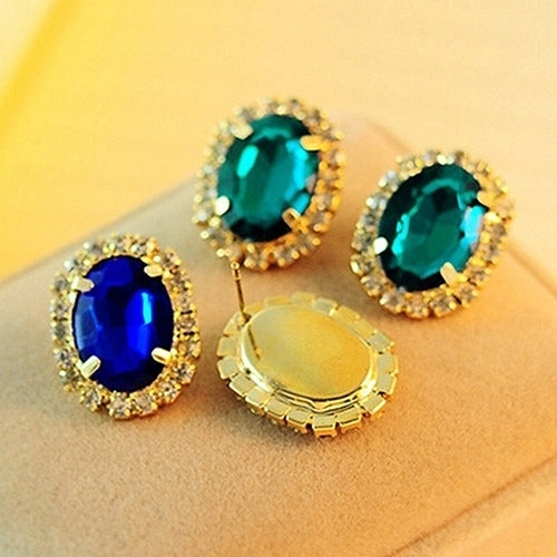 Fashion Women Rhinestone Ear Stud Earrings Eardrop Palace Style Jewelry Gift Image 4