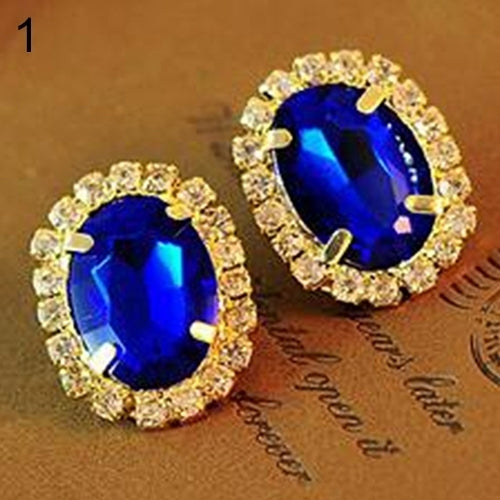 Fashion Women Rhinestone Ear Stud Earrings Eardrop Palace Style Jewelry Gift Image 6