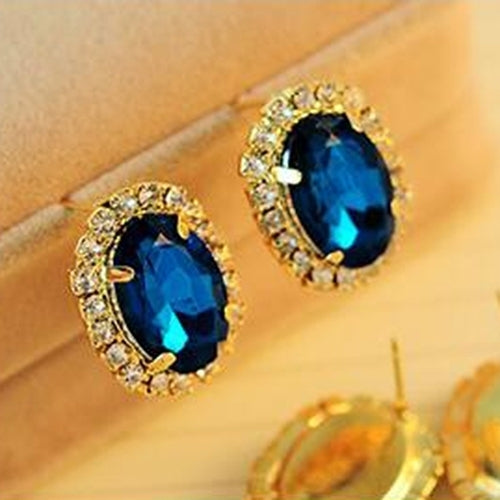 Fashion Women Rhinestone Ear Stud Earrings Eardrop Palace Style Jewelry Gift Image 8