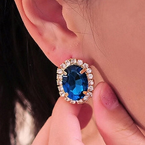 Fashion Women Rhinestone Ear Stud Earrings Eardrop Palace Style Jewelry Gift Image 10