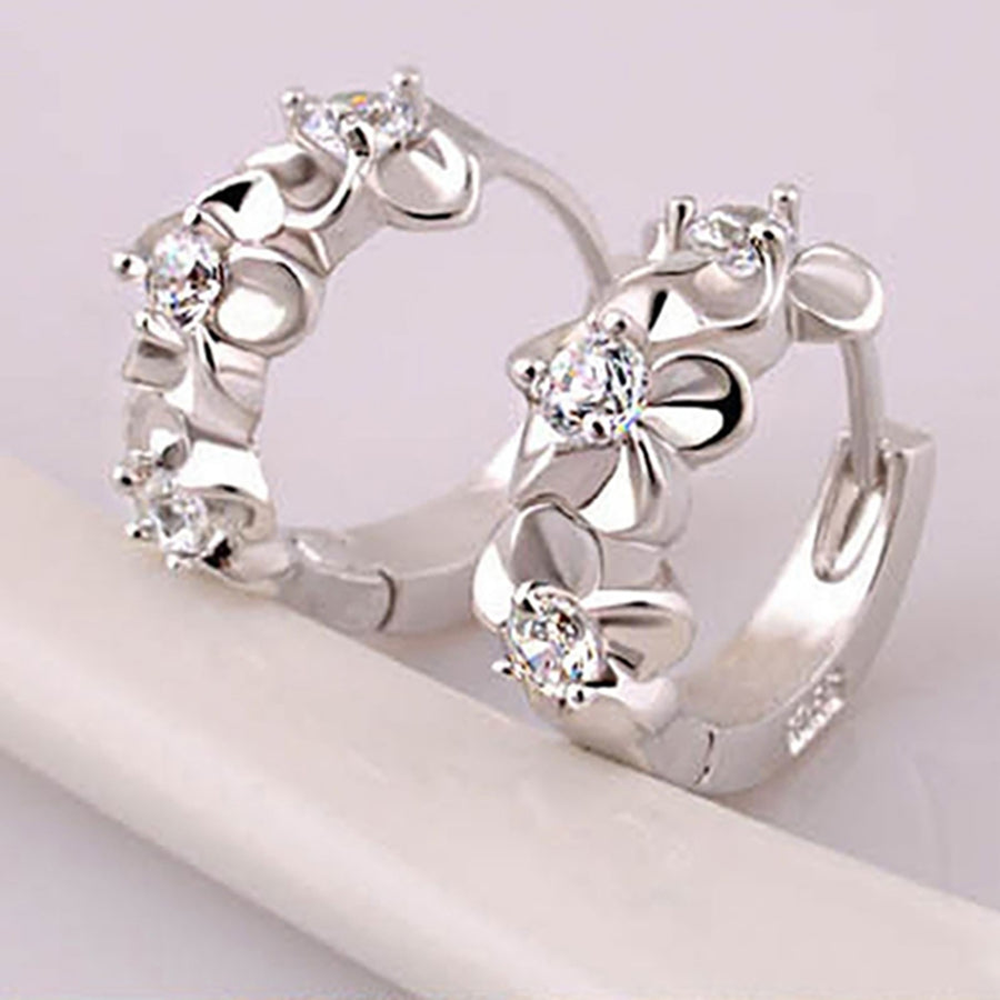 Ear Cuff Attractive Camellia Flower Design Copper Women Fashion Ear Cuff for Daily Life Image 1