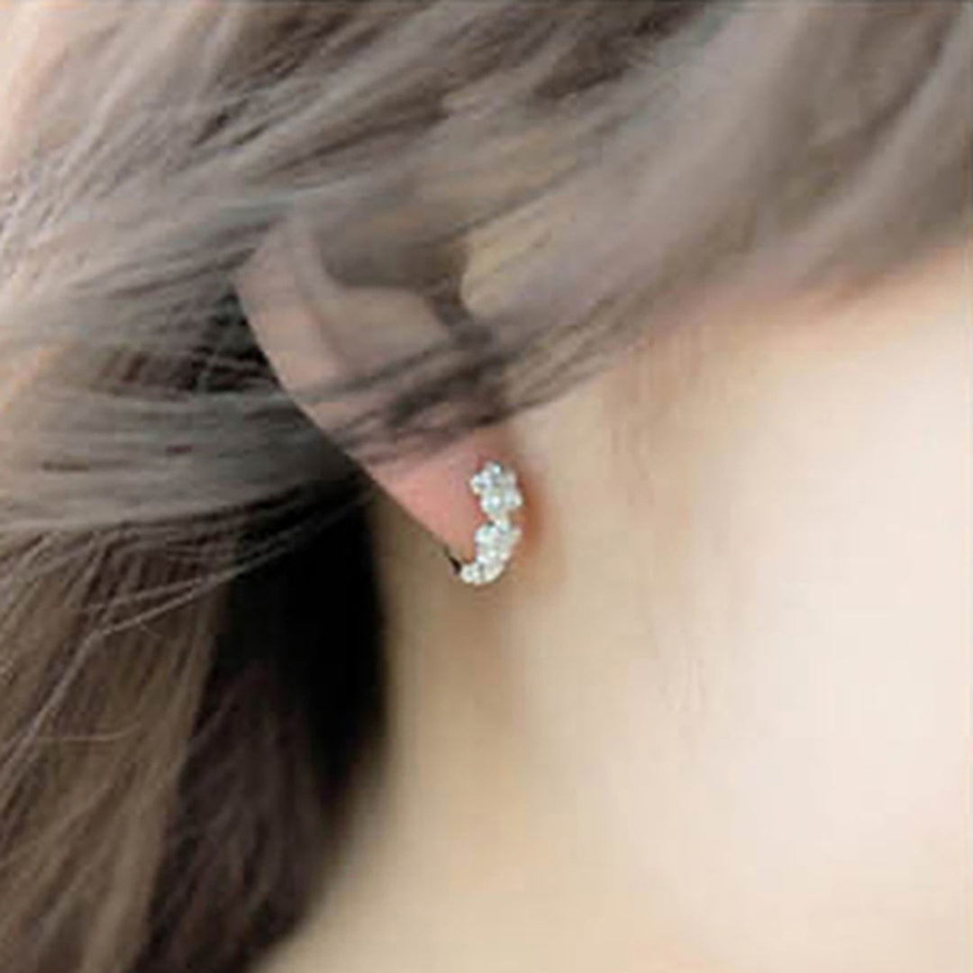 Ear Cuff Attractive Camellia Flower Design Copper Women Fashion Ear Cuff for Daily Life Image 3