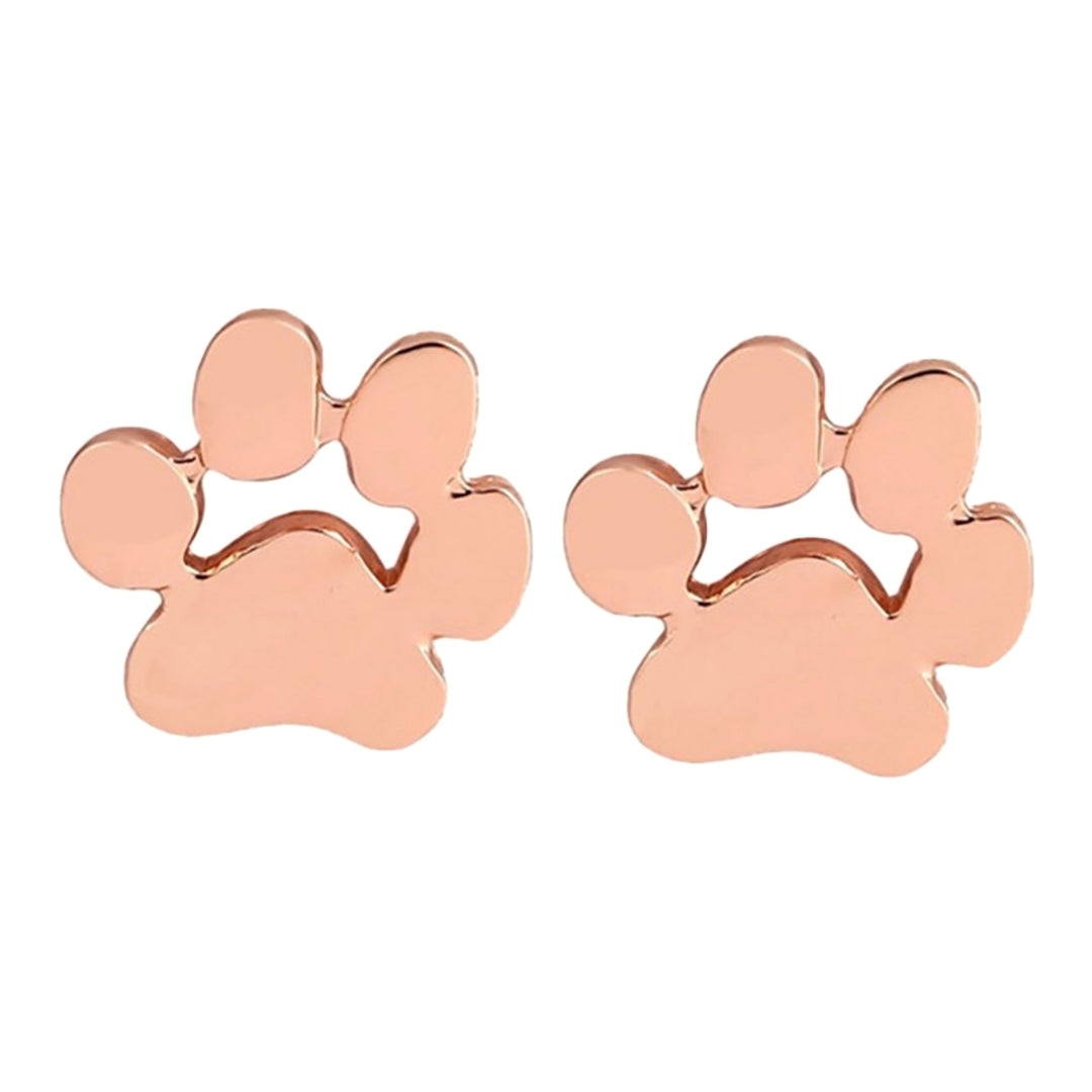 1 Pair Earrings Stylish Animal Footprint Shape Alloy Women Teen Girls Jewelry Studs for Birthday Image 4