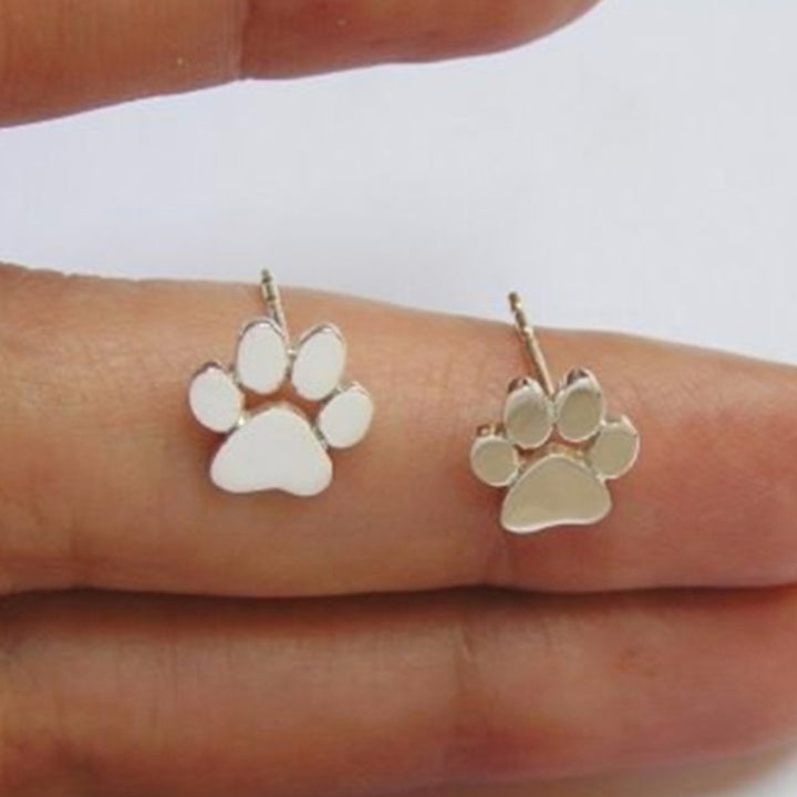 1 Pair Earrings Stylish Animal Footprint Shape Alloy Women Teen Girls Jewelry Studs for Birthday Image 7
