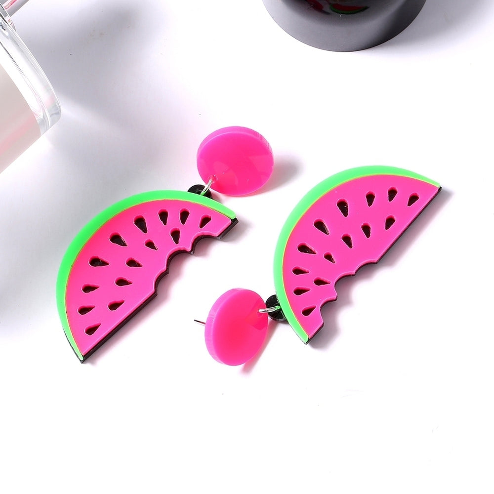 Watermelon Dangle Earrings Fashion Party Summer Beach Jewelry Gift for Women Image 2