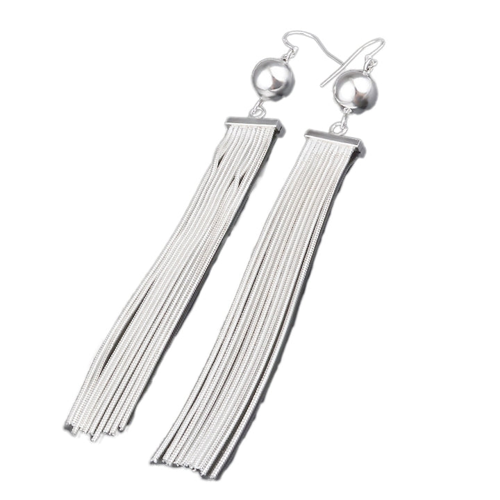 Fashion Womens Long Tassel Drop Dangle Hook Earrings Statement Jewelry Image 4