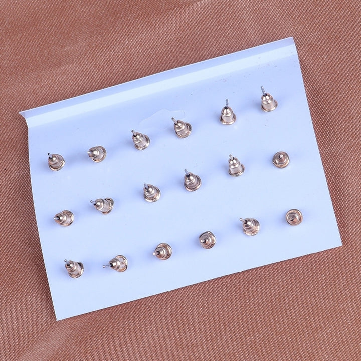 9Pairs Women Fashion Jewelry Shiny Rhinestone Faux Pearl Stud Earrings Gift Image 3