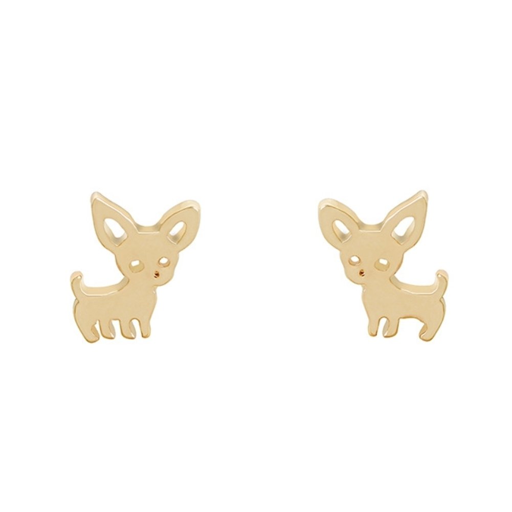 Womens Fashion Chihuahua Stud Earrings Cute Dog Ear Studs Piercing Jewelry Gift Image 8