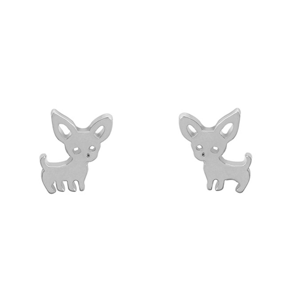 Womens Fashion Chihuahua Stud Earrings Cute Dog Ear Studs Piercing Jewelry Gift Image 9