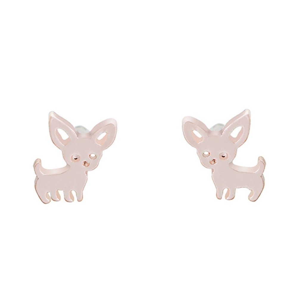 Womens Fashion Chihuahua Stud Earrings Cute Dog Ear Studs Piercing Jewelry Gift Image 10