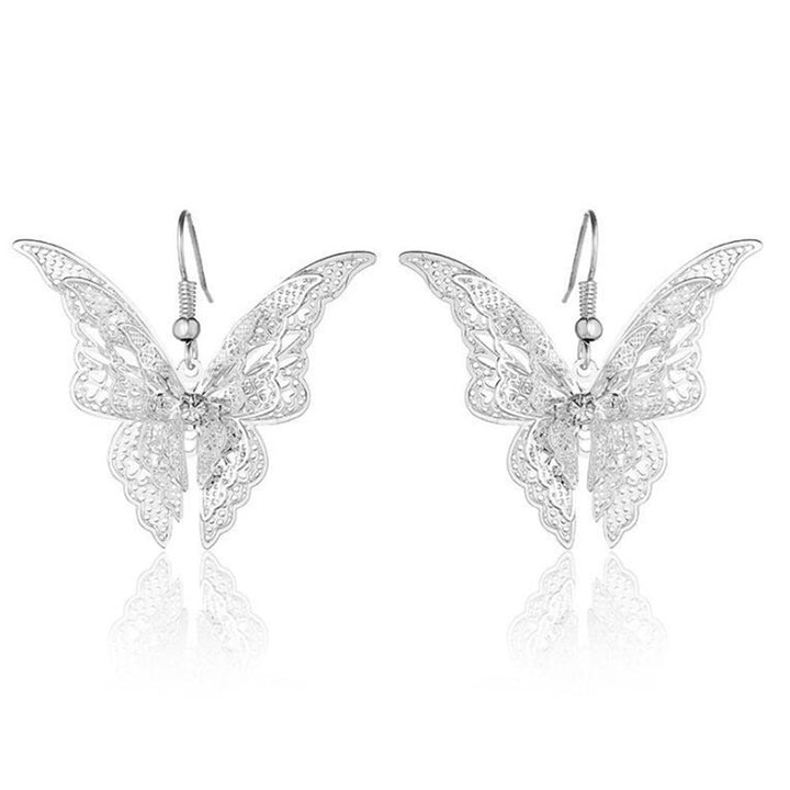 Fashion Lady Hollow Butterfly Charm Pendant Dangle Earrings Eardrop Jewelry Gift Image 11