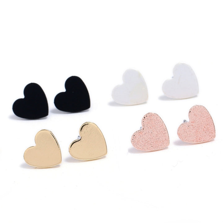 4Pairs Lady Love Heart Wedding Bridal Engagement Ear Stud Earrings Jewelry Gift Image 4