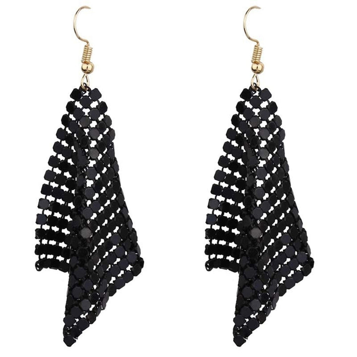 Fashion Women Sequins Mesh Dangle Drop Hook Earrings Club Evening Party Jewelry Image 2