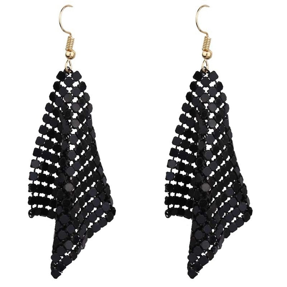 Fashion Women Sequins Mesh Dangle Drop Hook Earrings Club Evening Party Jewelry Image 1