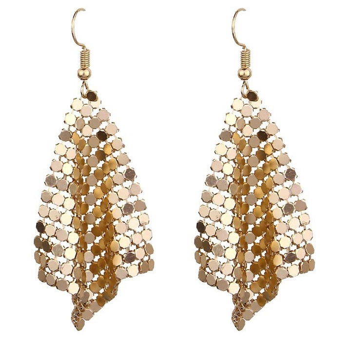 Fashion Women Sequins Mesh Dangle Drop Hook Earrings Club Evening Party Jewelry Image 4