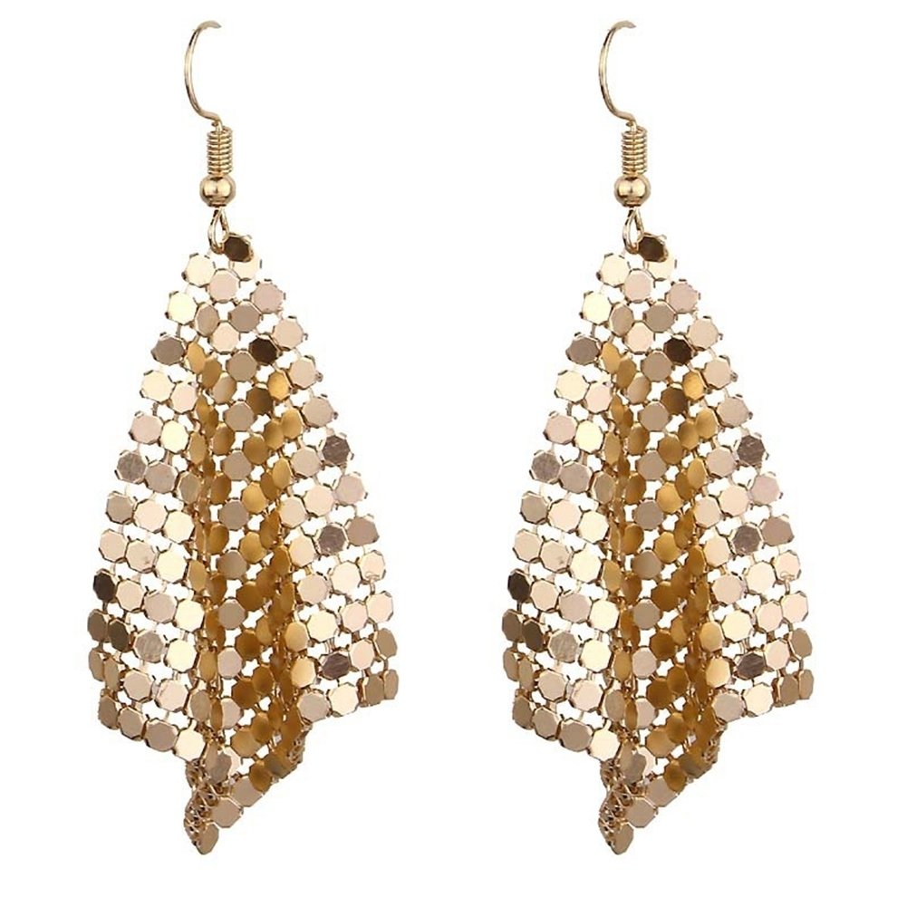 Fashion Women Sequins Mesh Dangle Drop Hook Earrings Club Evening Party Jewelry Image 1