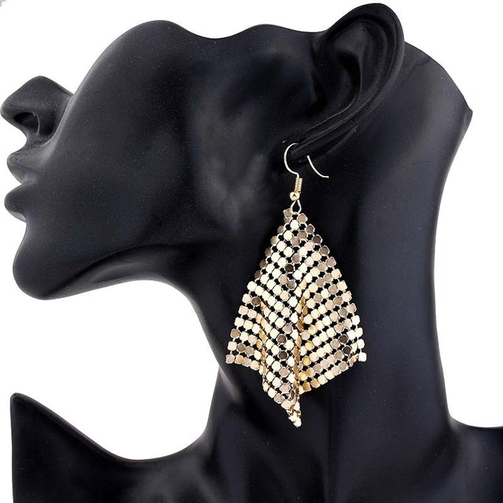 Fashion Women Sequins Mesh Dangle Drop Hook Earrings Club Evening Party Jewelry Image 4