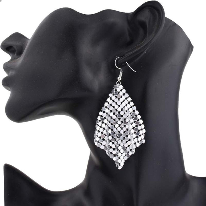 Fashion Women Sequins Mesh Dangle Drop Hook Earrings Club Evening Party Jewelry Image 8